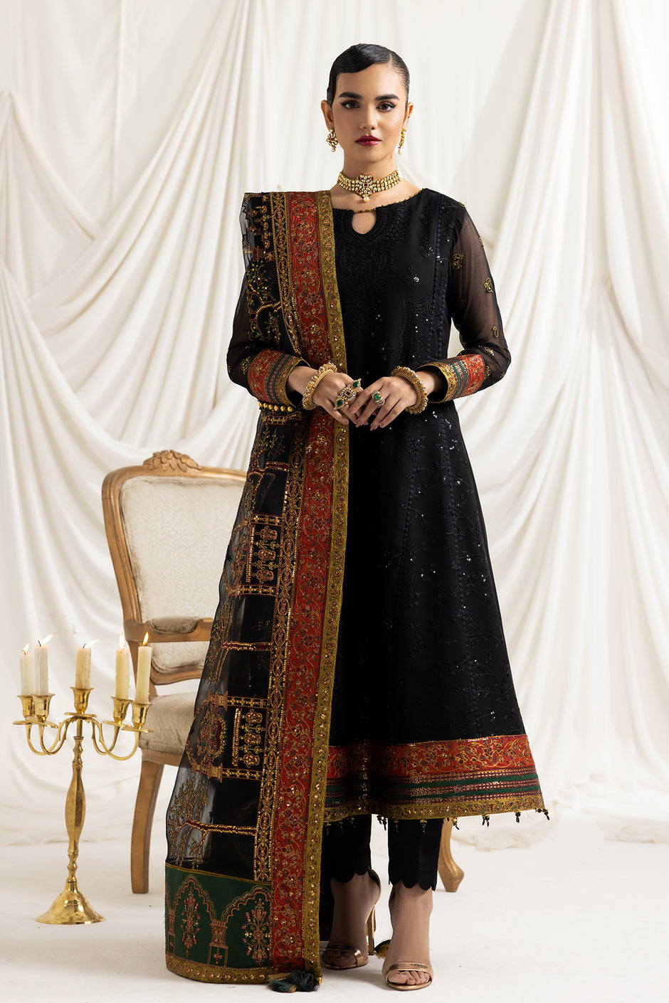 Buy Pakistani Embroidered Chiffon Dresses For Women Online | Alizeh