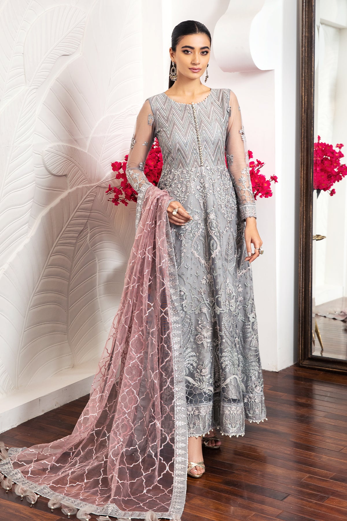 Party Wear Designer Georgette Long Frock Gown Dress With Dupatta For Women  in Nalanda at best price by Fashion Stores India - Justdial